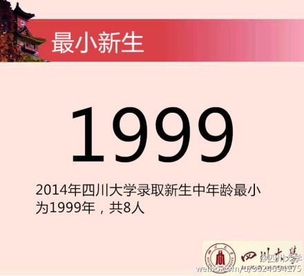 2014川大新生花邊數(shù)據(jù)。 圖據(jù)四川大學官方微博