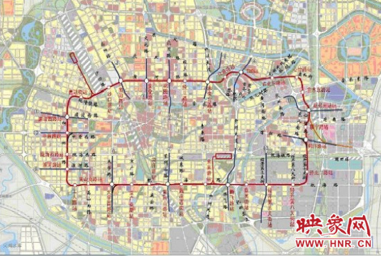 鄭州地鐵5號線線路圖。