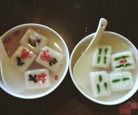 來碗清一色！火鍋店推出創(chuàng)意麻將湯圓
