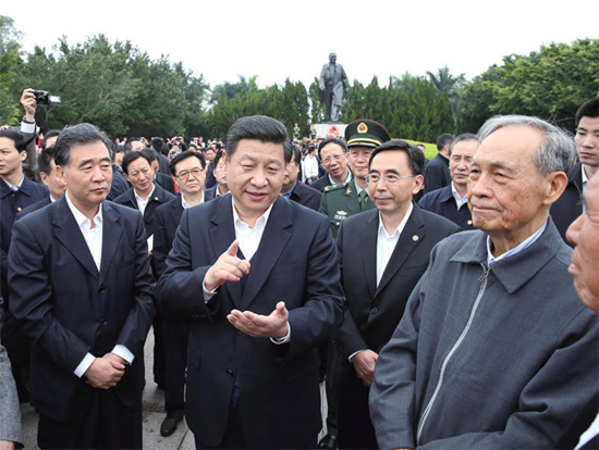 2012 年12 月，習(xí)近平任中共中央總書記后首次離京，即到改革前沿的廣東考察