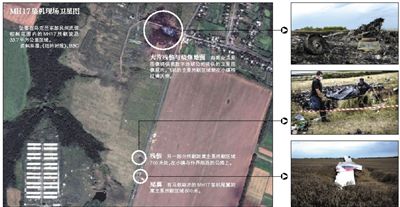 馬航MH17客機(jī)殘骸照片顯示，其機(jī)身上有許多細(xì)小孔洞。多名專(zhuān)家分析稱(chēng)，這些孔洞或是飛機(jī)被導(dǎo)彈爆炸后飛散的彈片擊中所致。