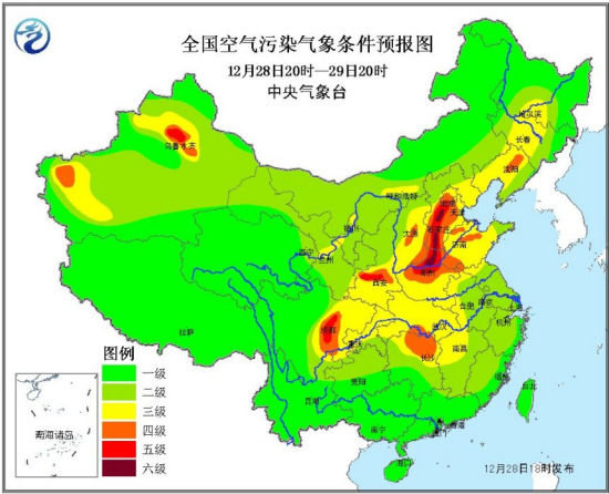 京津魯及冀中南、豫北將有輕到中度霾局地重度霾
